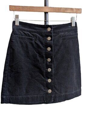 Aritzia Wilfred Free Karmen Corduroy Button-Front Mini Skirt | Size 00